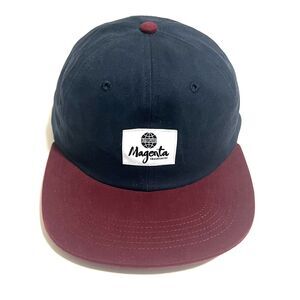 BUTTER GOODS 5 Panel Cap Hat Burgundy & Navy Adjustable Strap USA Made NWOT